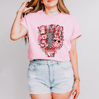 Valentines Day Doodles Design - Valentines Theme Unisex Crewneck T-Shirt Sweatshirt Hoodie