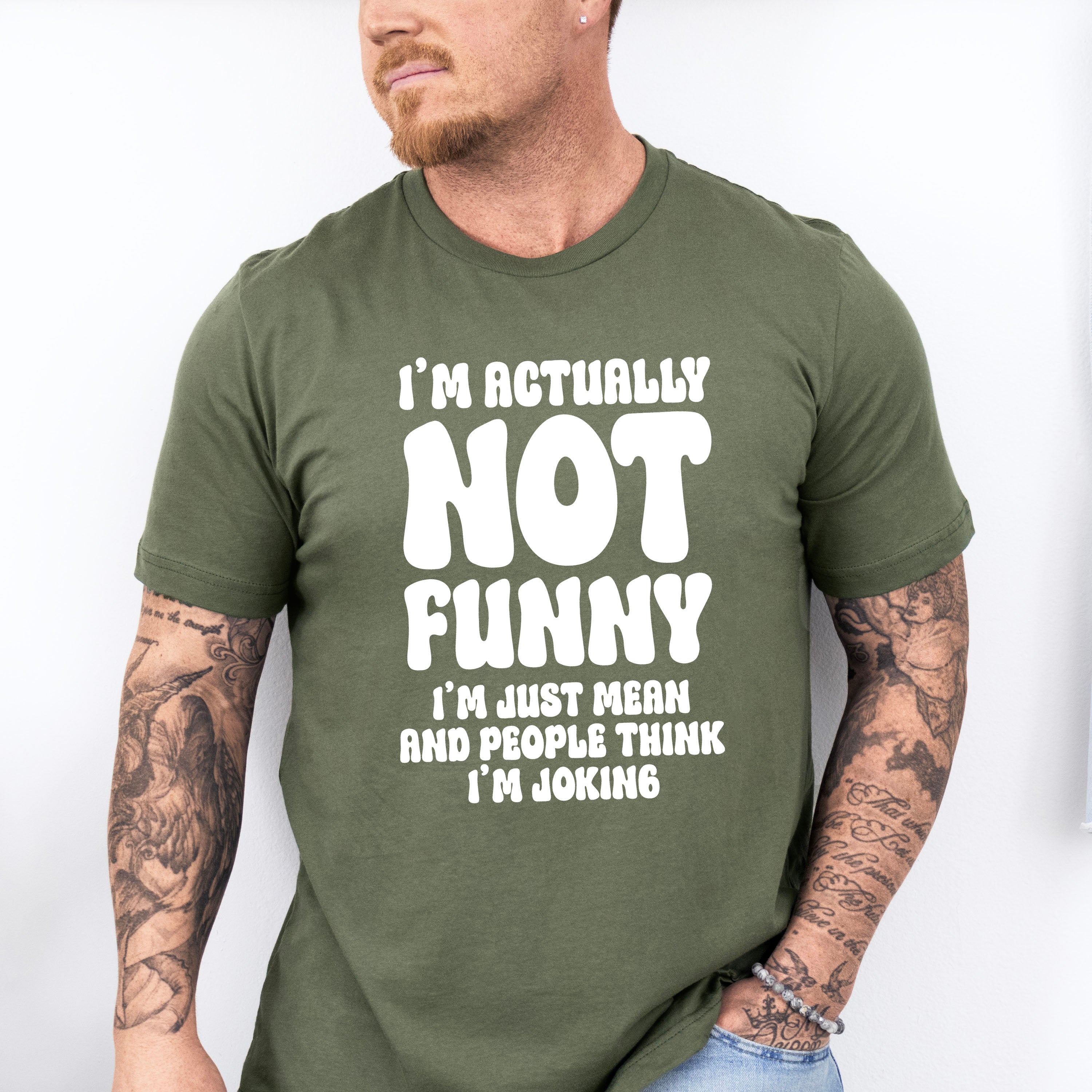 I'm Actually Not Funny - Funny Unisex Crewneck T-Shirt Sweatshirt Hoodie