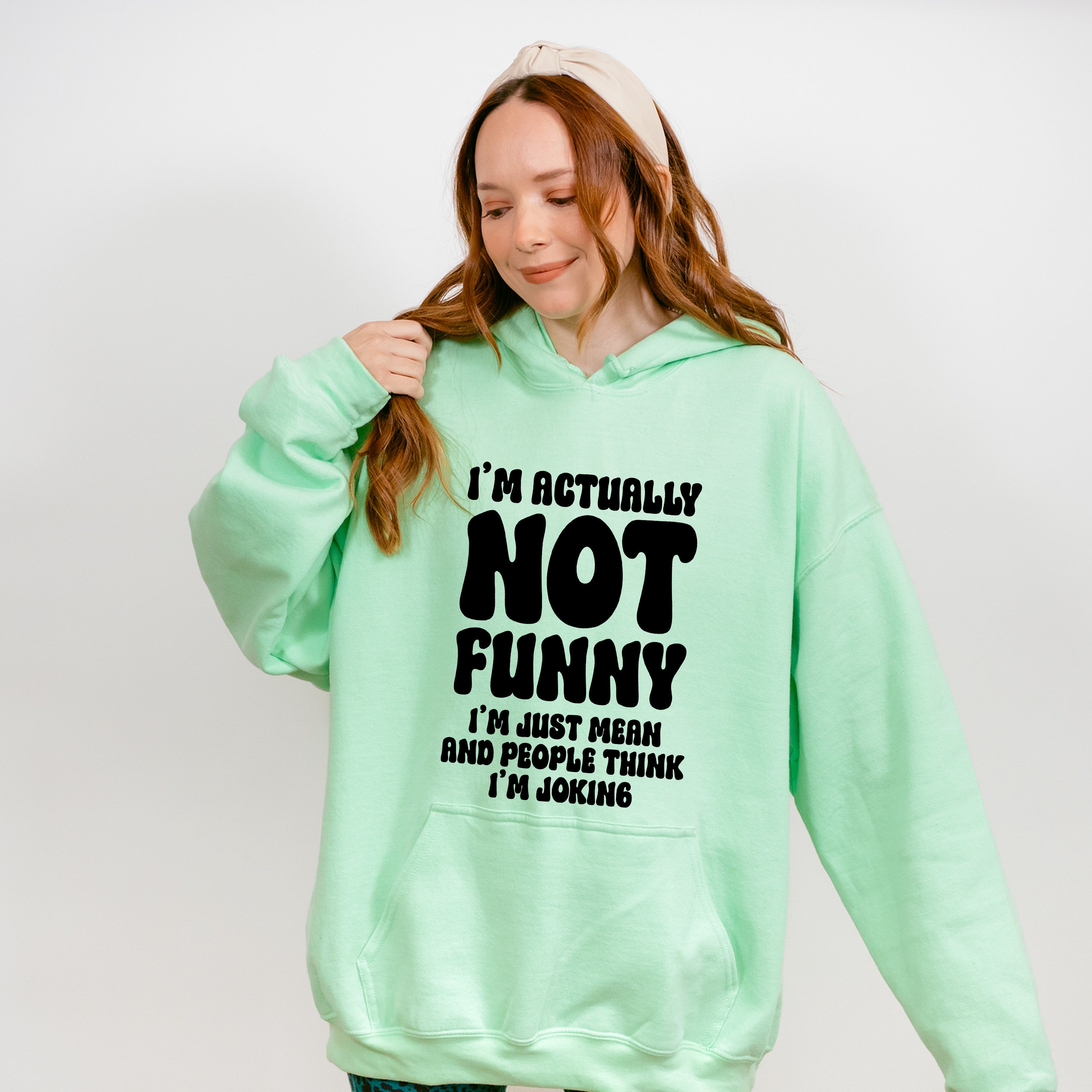 I'm Actually Not Funny - Funny Unisex Crewneck T-Shirt Sweatshirt Hoodie