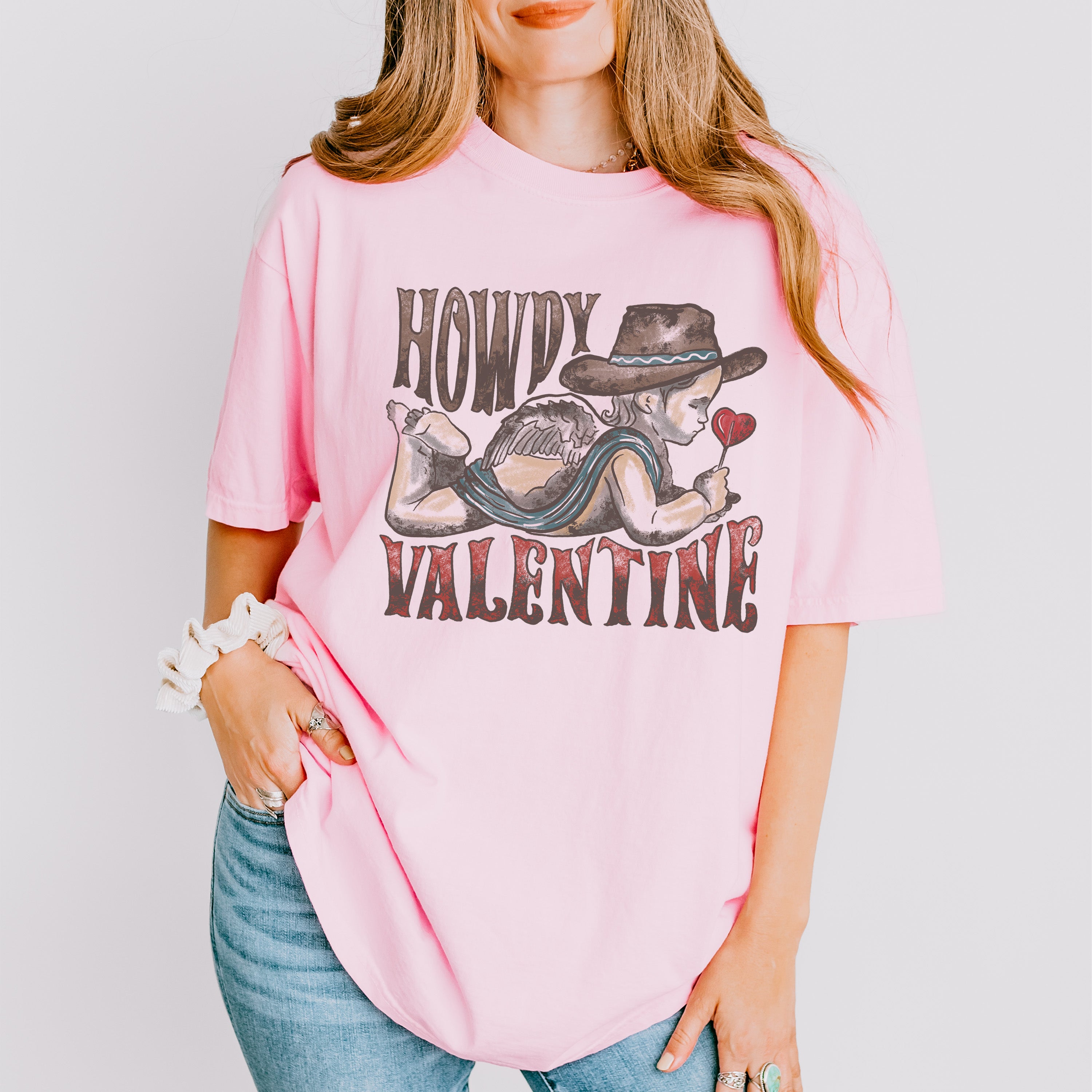 Howdy Valentine - Valentines Theme Unisex Crewneck T-Shirt Sweatshirt Hoodie