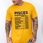 Pisces Nutrition Facts - Zodiac & Horoscopes Unisex Crewneck T-Shirt Sweatshirt Hoodie