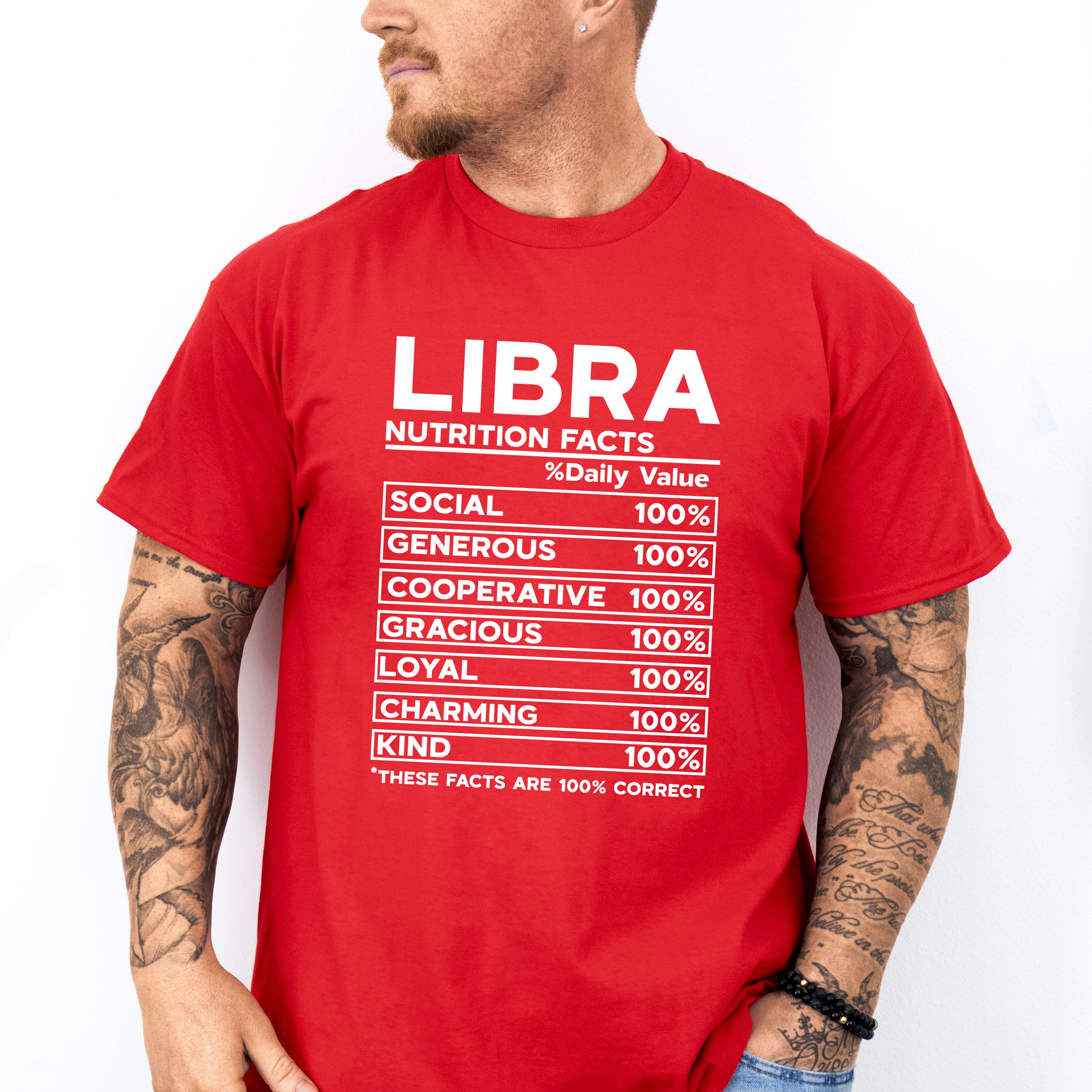 Libra Nutrition Facts - Zodiac &amp; Horoscopes Unisex Crewneck T-Shirt Sweatshirt Hoodie