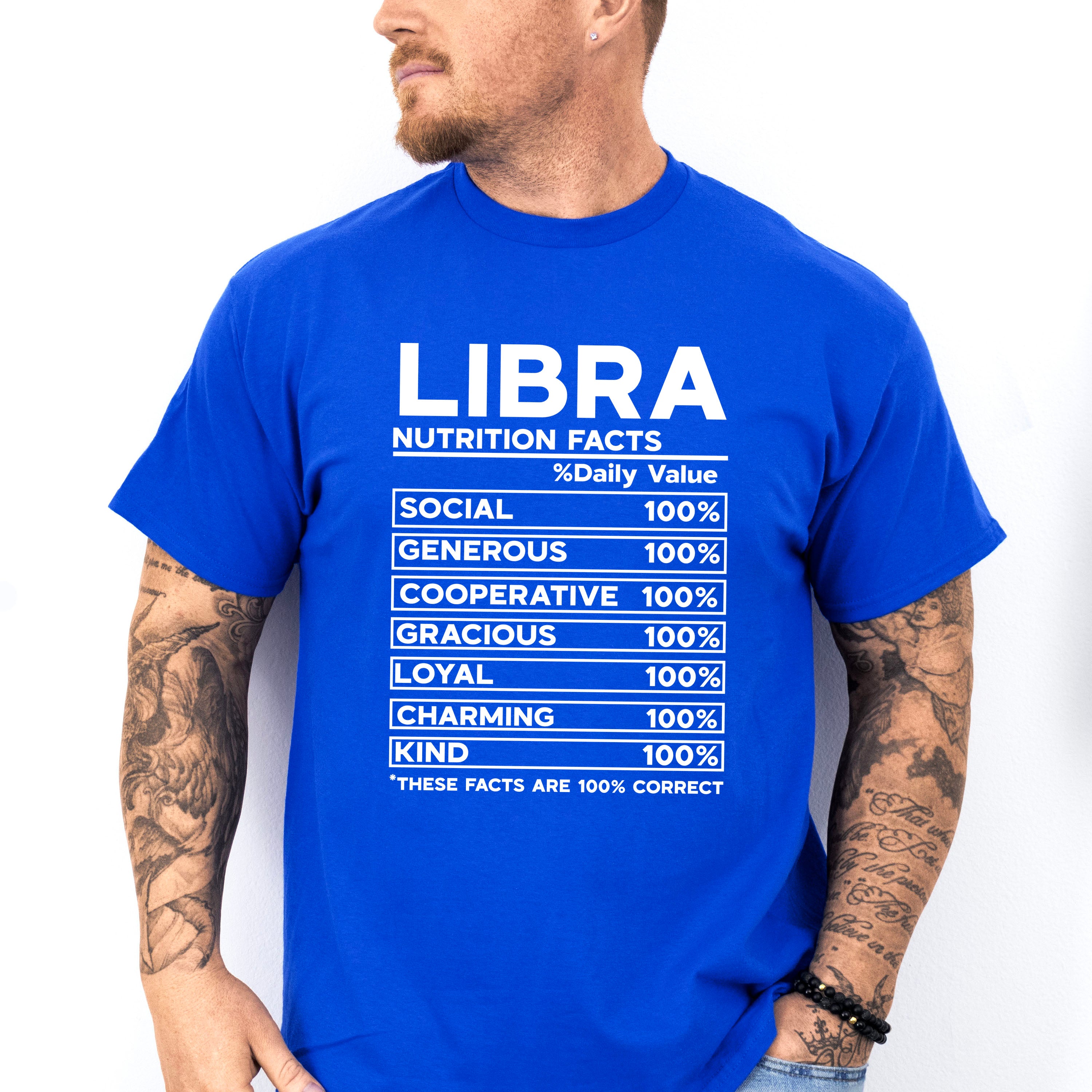 Libra Nutrition Facts - Zodiac &amp; Horoscopes Unisex Crewneck T-Shirt Sweatshirt Hoodie