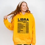 Libra Nutrition Facts - Zodiac & Horoscopes Unisex Crewneck T-Shirt Sweatshirt Hoodie