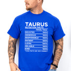 Taurus Nutrition Facts - Zodiac & Horoscopes Unisex Crewneck T-Shirt Sweatshirt Hoodie
