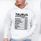 Taurus Nutrition Facts - Zodiac & Horoscopes Unisex Crewneck T-Shirt Sweatshirt Hoodie