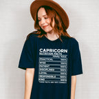 Capricorn Nutrition Facts - Zodiac & Horoscopes Unisex Crewneck T-Shirt Sweatshirt Hoodie