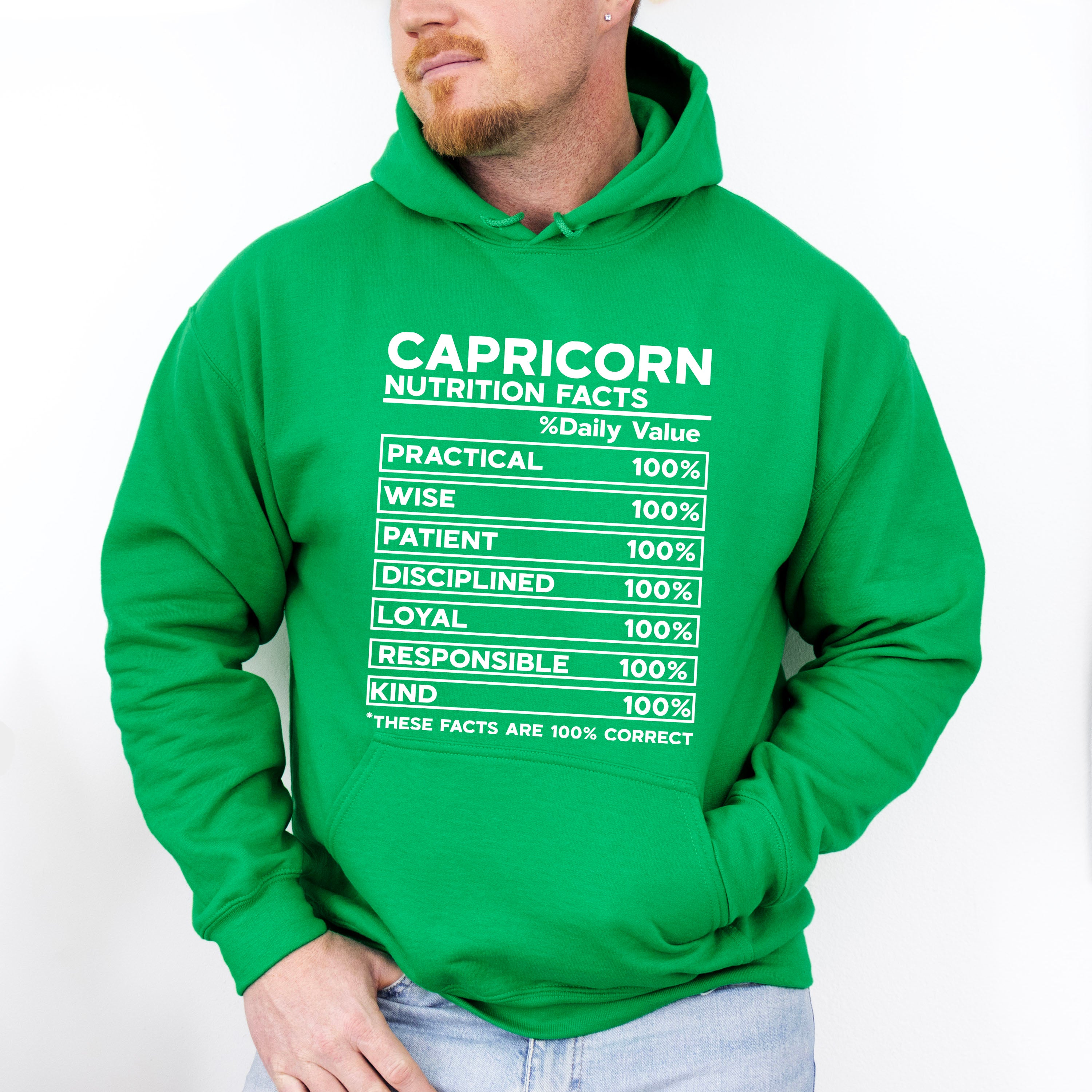 Capricorn Nutrition Facts - Zodiac &amp; Horoscopes Unisex Crewneck T-Shirt Sweatshirt Hoodie