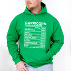 Capricorn Nutrition Facts - Zodiac & Horoscopes Unisex Crewneck T-Shirt Sweatshirt Hoodie