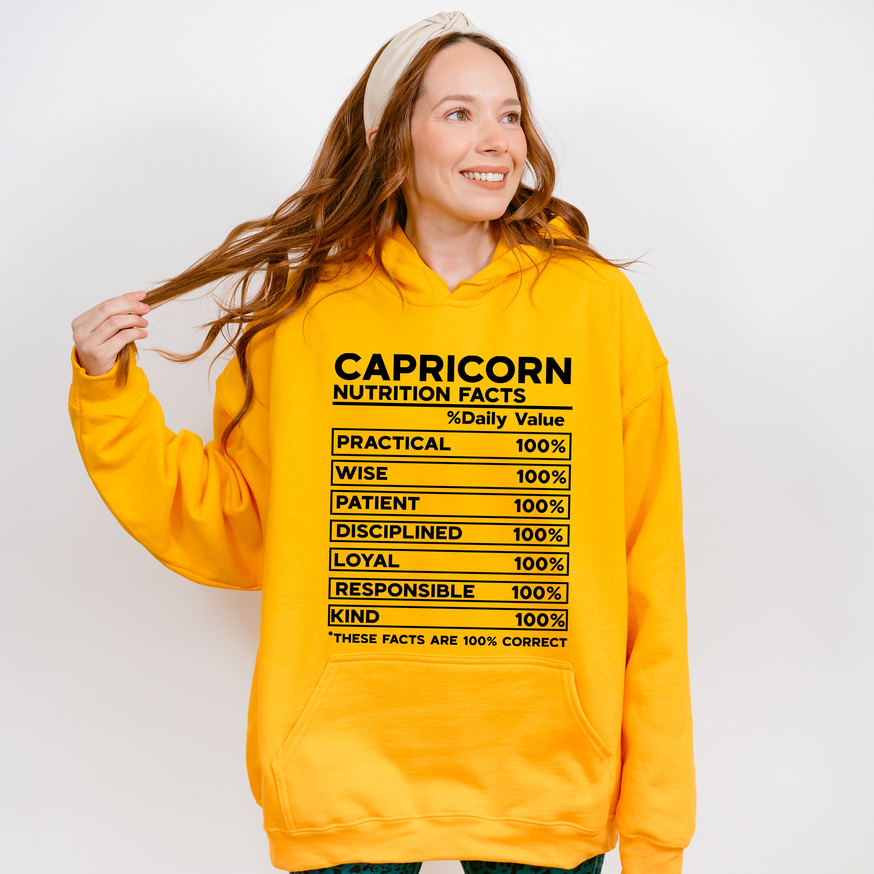 Capricorn Nutrition Facts - Zodiac &amp; Horoscopes Unisex Crewneck T-Shirt Sweatshirt Hoodie