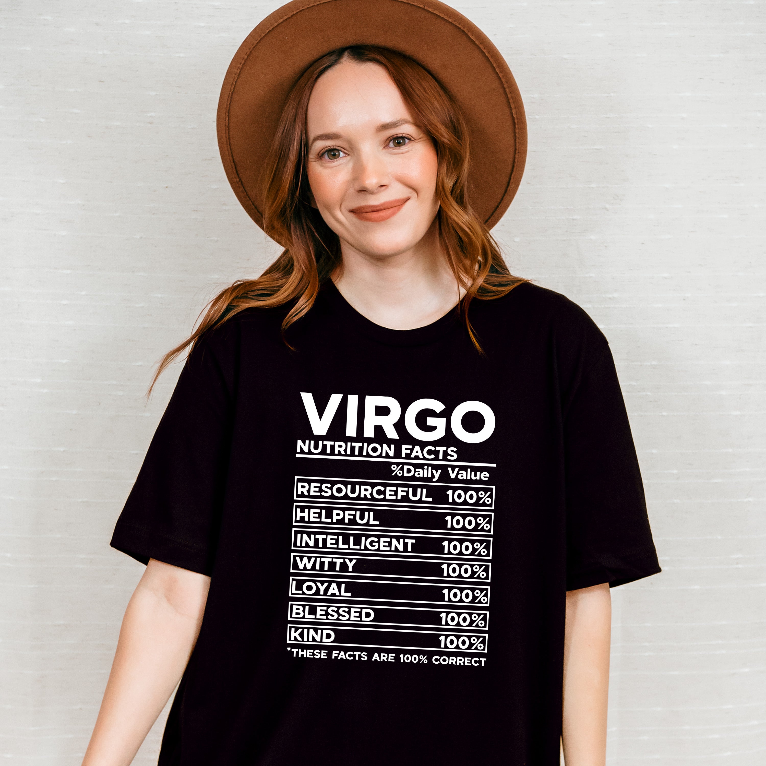 Virgo Nutrition Facts - Zodiac &amp; Horoscopes Unisex Crewneck T-Shirt Sweatshirt Hoodie
