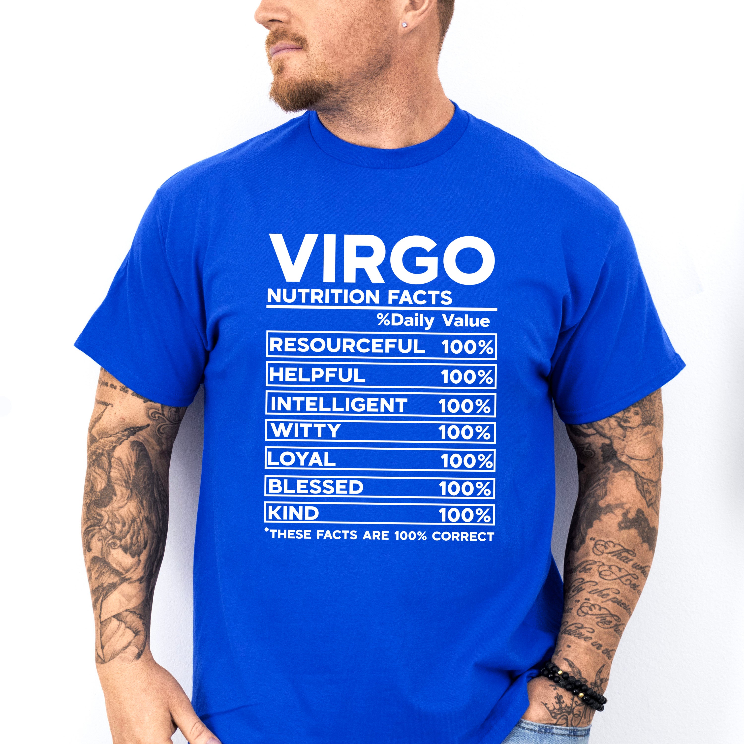 Virgo Nutrition Facts - Zodiac &amp; Horoscopes Unisex Crewneck T-Shirt Sweatshirt Hoodie