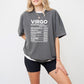 Virgo Nutrition Facts - Zodiac & Horoscopes Unisex Crewneck T-Shirt Sweatshirt Hoodie