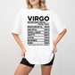 Virgo Nutrition Facts - Zodiac & Horoscopes Unisex Crewneck T-Shirt Sweatshirt Hoodie