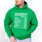 Scorpio Nutrition Facts - Zodiac & Horoscopes Unisex Crewneck T-Shirt Sweatshirt Hoodie