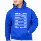 Sagittarius Nutrition Facts - Zodiac & Horoscopes Unisex Crewneck T-Shirt Sweatshirt Hoodie