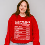 Sagittarius Nutrition Facts - Zodiac & Horoscopes Unisex Crewneck T-Shirt Sweatshirt Hoodie