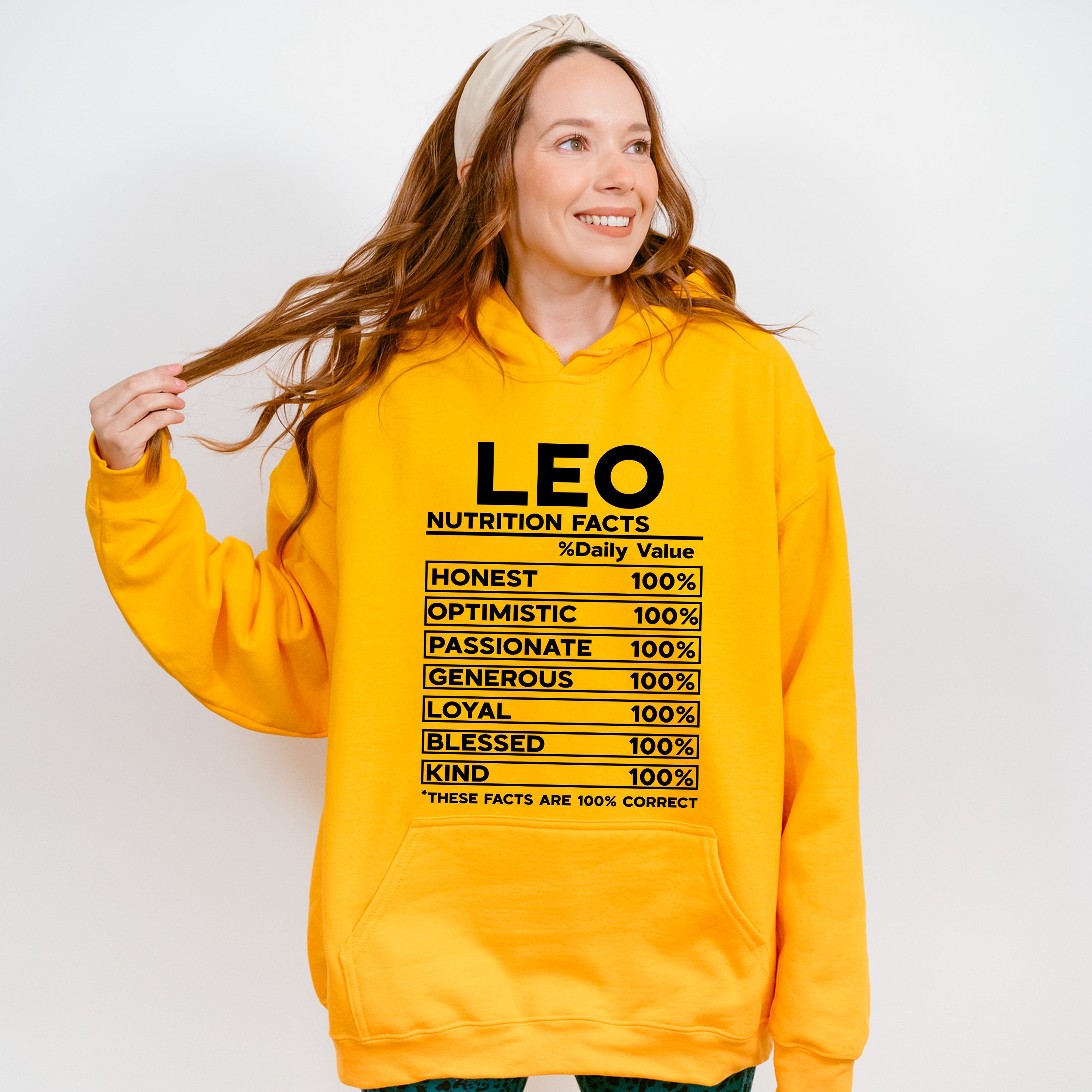 Leo Nutrition Facts - Zodiac &amp; Horoscopes Unisex Crewneck T-Shirt Sweatshirt Hoodie