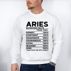 Aries Nutrition Facts - Zodiac & Horoscopes Unisex Crewneck T-Shirt Sweatshirt Hoodie