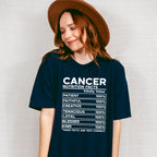 Cancer Nutrition Facts - Zodiac & Horoscopes Unisex Crewneck T-Shirt Sweatshirt Hoodie