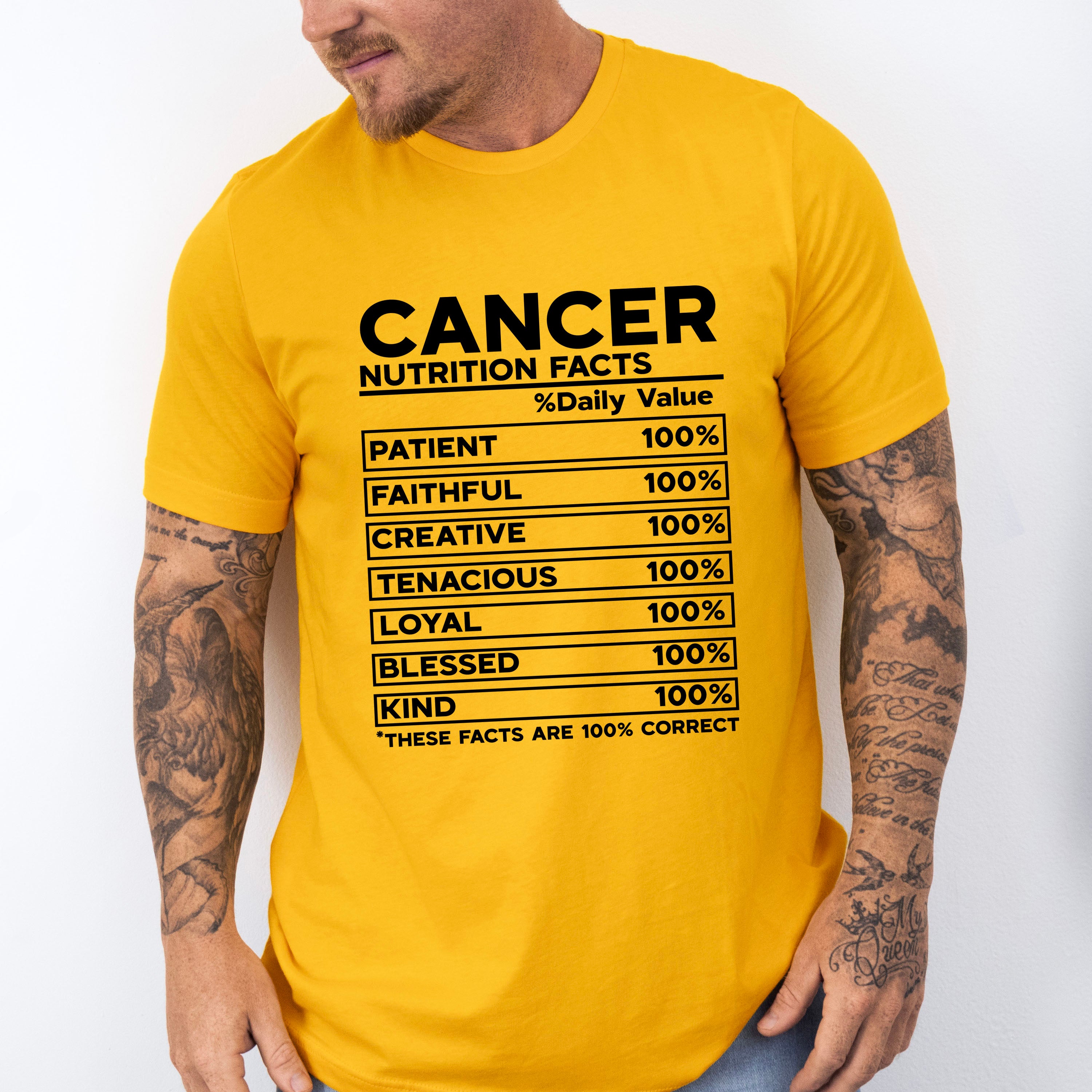Cancer Nutrition Facts - Zodiac &amp; Horoscopes Unisex Crewneck T-Shirt Sweatshirt Hoodie