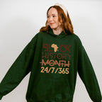 Black History Month 24/7/365 Black Lives Matter Unisex Crewneck T-Shirt Sweatshirt Hoodie