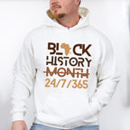 Black History Month 24/7/365 Black Lives Matter Unisex Crewneck T-Shirt Sweatshirt Hoodie
