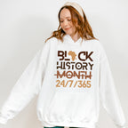 Black History Month 24/7/365 Black Lives Matter Unisex Crewneck T-Shirt Sweatshirt Hoodie
