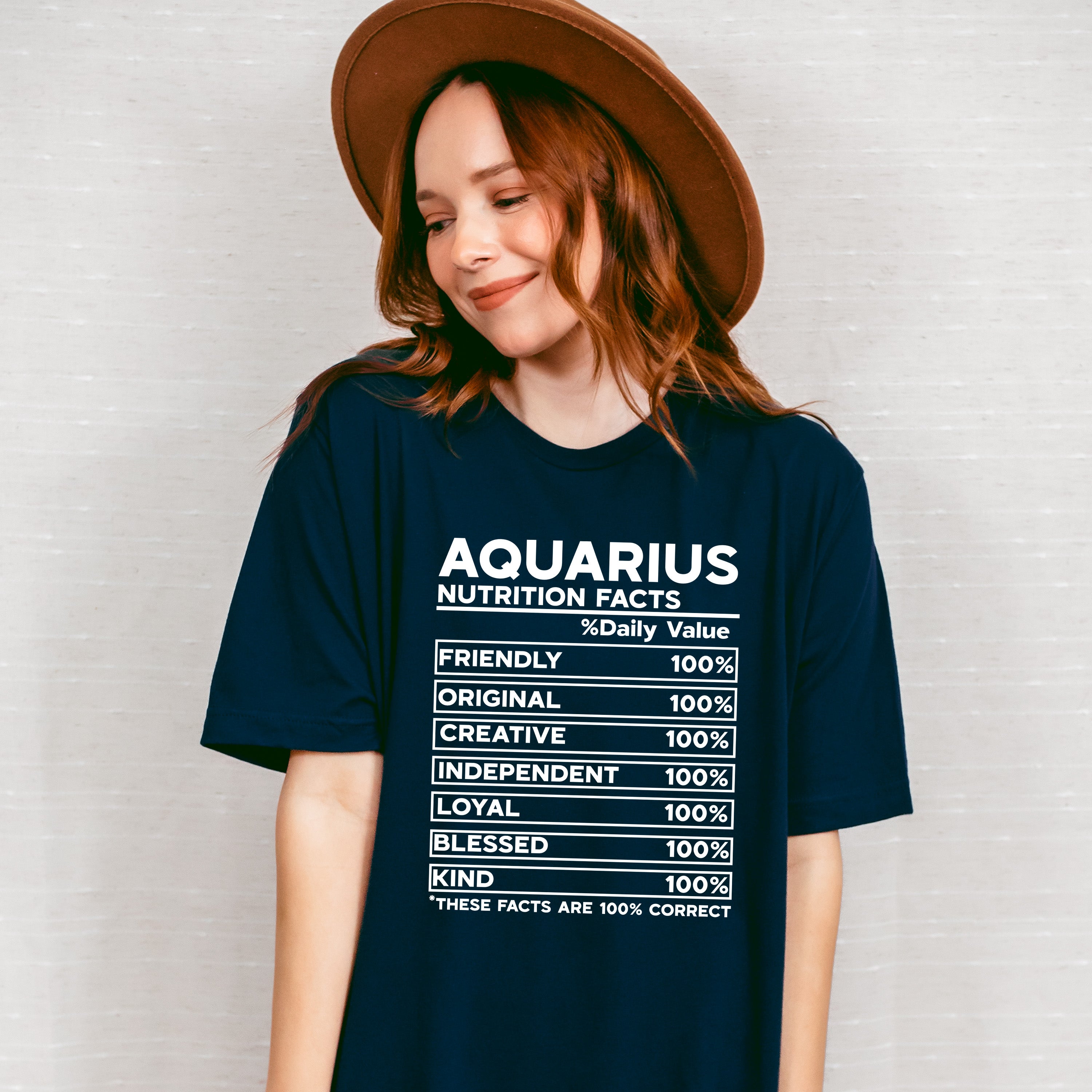 Aquarius Nutrition Facts - Zodiac &amp; Horoscopes Unisex Crewneck T-Shirt Sweatshirt Hoodie