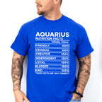 Aquarius Nutrition Facts - Zodiac & Horoscopes Unisex Crewneck T-Shirt Sweatshirt Hoodie