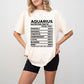 Aquarius Nutrition Facts - Zodiac & Horoscopes Unisex Crewneck T-Shirt Sweatshirt Hoodie