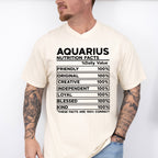 Aquarius Nutrition Facts - Zodiac & Horoscopes Unisex Crewneck T-Shirt Sweatshirt Hoodie