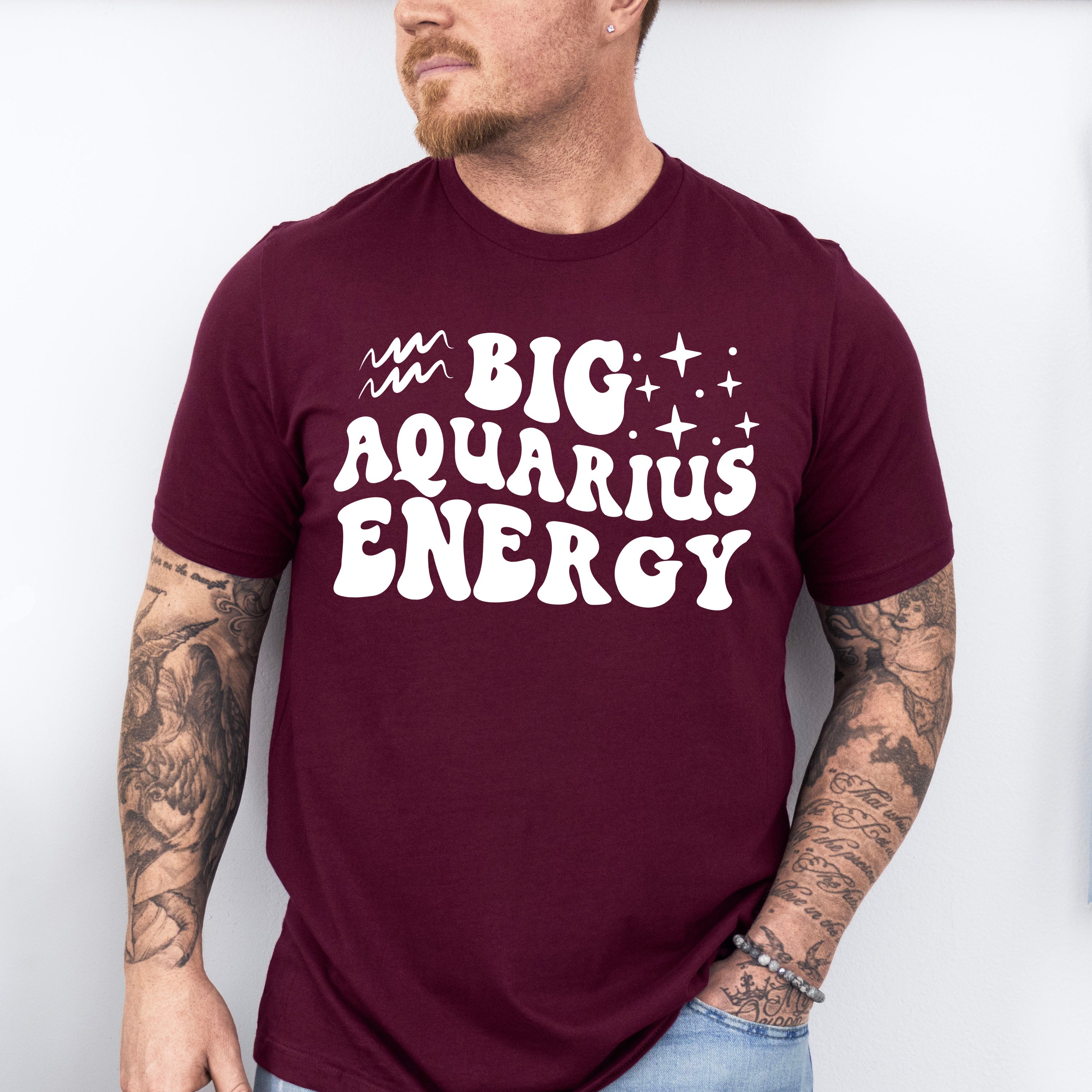 Big Aquarius Energy - Zodiac &amp; Horoscopes Unisex Crewneck T-Shirt Sweatshirt Hoodie