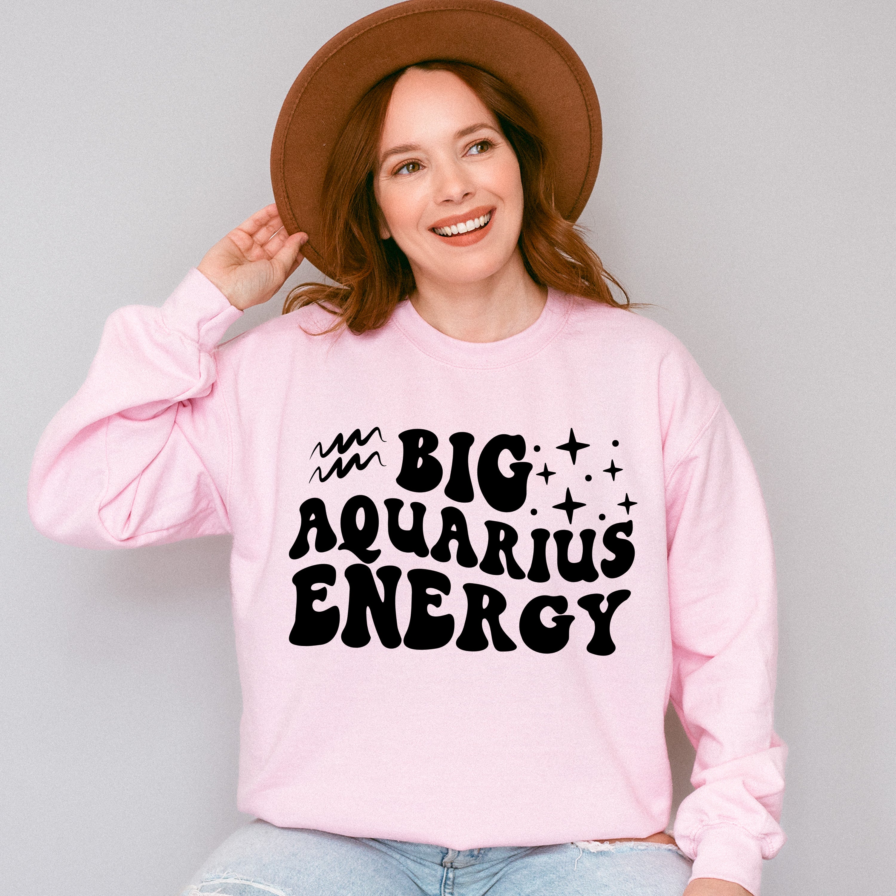 Big Aquarius Energy - Zodiac &amp; Horoscopes Unisex Crewneck T-Shirt Sweatshirt Hoodie