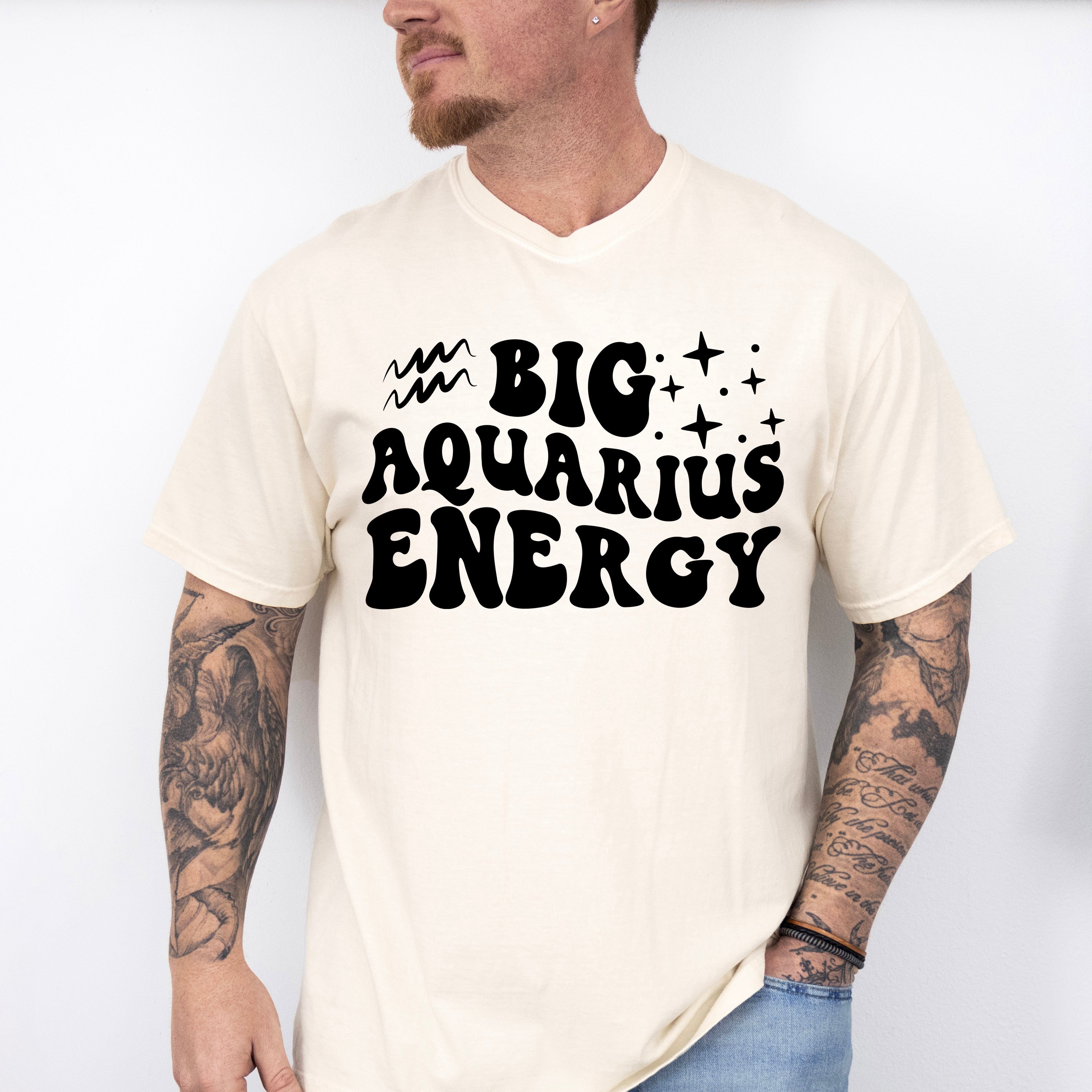 Big Aquarius Energy - Zodiac &amp; Horoscopes Unisex Crewneck T-Shirt Sweatshirt Hoodie