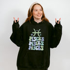 Groovy Pisces Design - Zodiac & Horoscopes Unisex Crewneck T-Shirt Sweatshirt Hoodie
