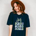 Groovy Pisces Design - Zodiac & Horoscopes Unisex Crewneck T-Shirt Sweatshirt Hoodie