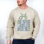 Groovy Pisces Design - Zodiac & Horoscopes Unisex Crewneck T-Shirt Sweatshirt Hoodie