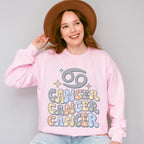 Groovy Cancer Design - Zodiac & Horoscopes Unisex Crewneck T-Shirt Sweatshirt Hoodie