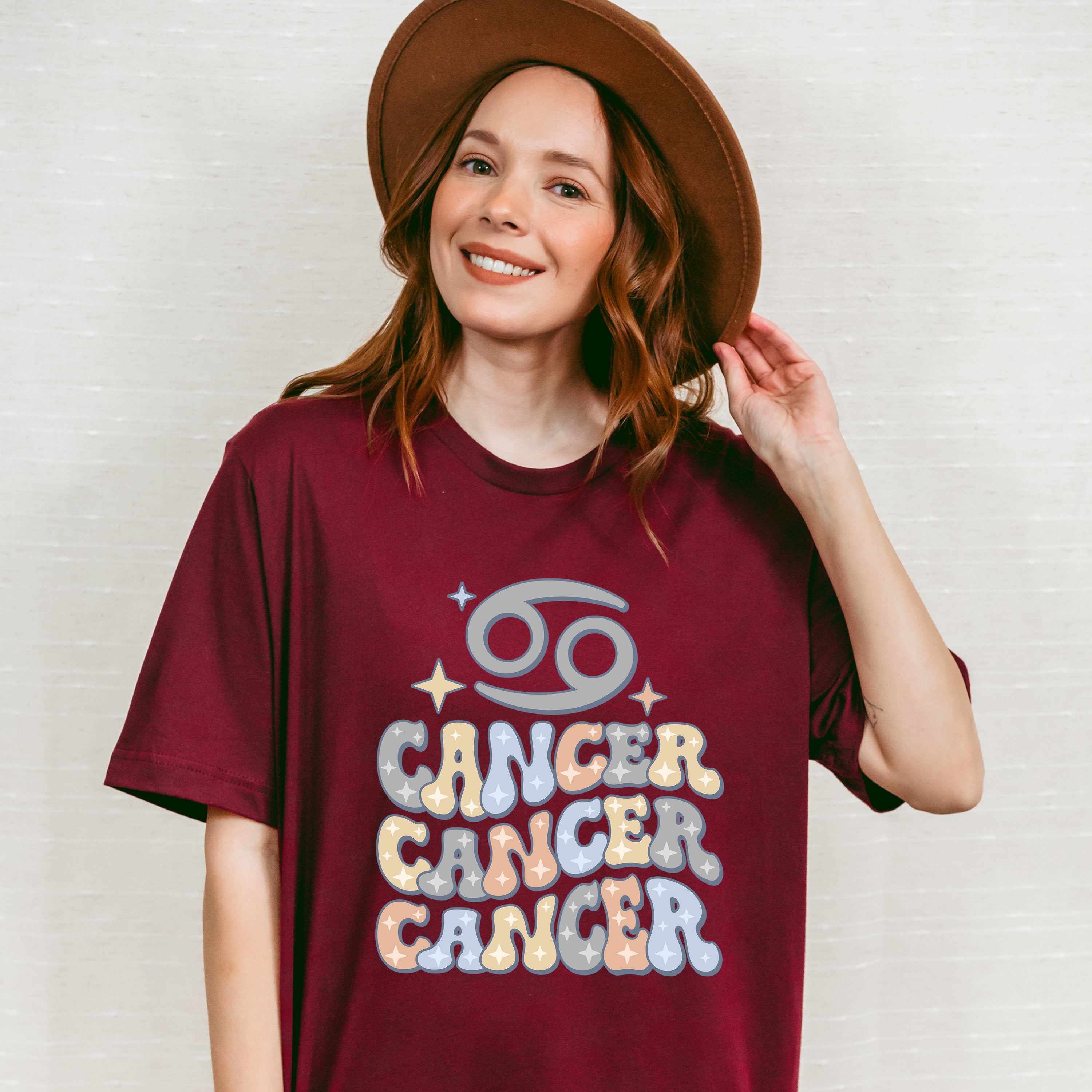 Groovy Cancer Design - Zodiac &amp; Horoscopes Unisex Crewneck T-Shirt Sweatshirt Hoodie