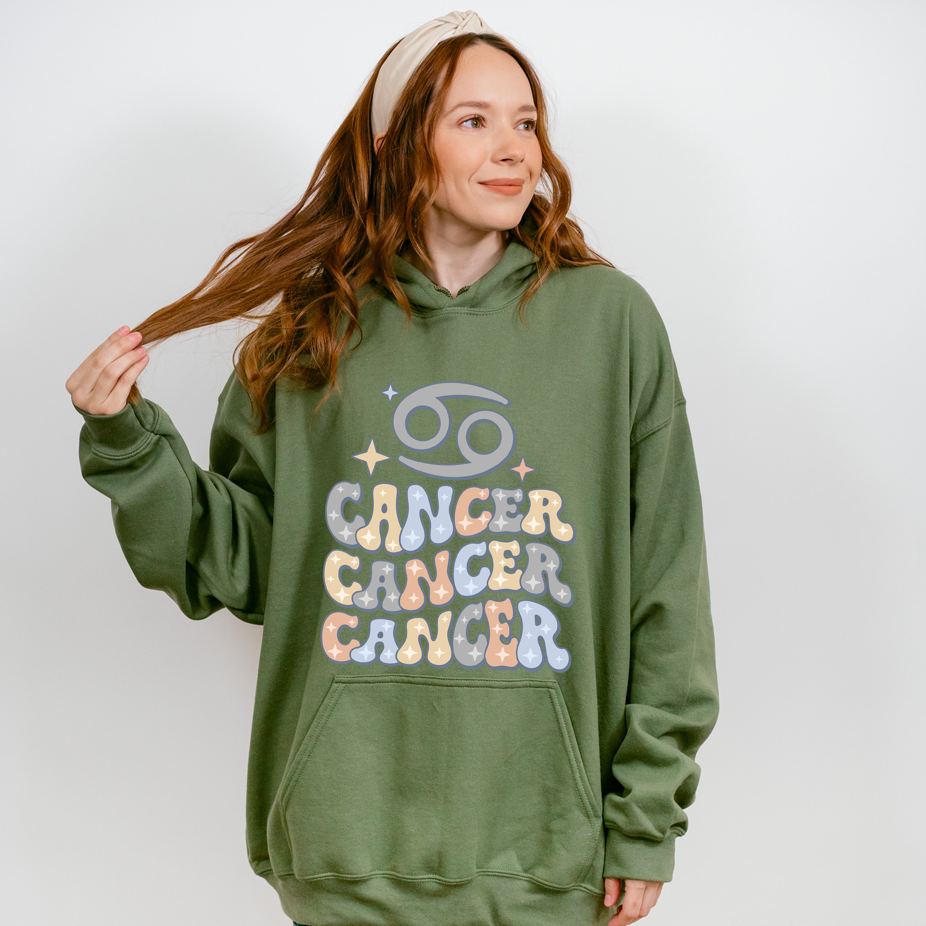 Groovy Cancer Design - Zodiac &amp; Horoscopes Unisex Crewneck T-Shirt Sweatshirt Hoodie