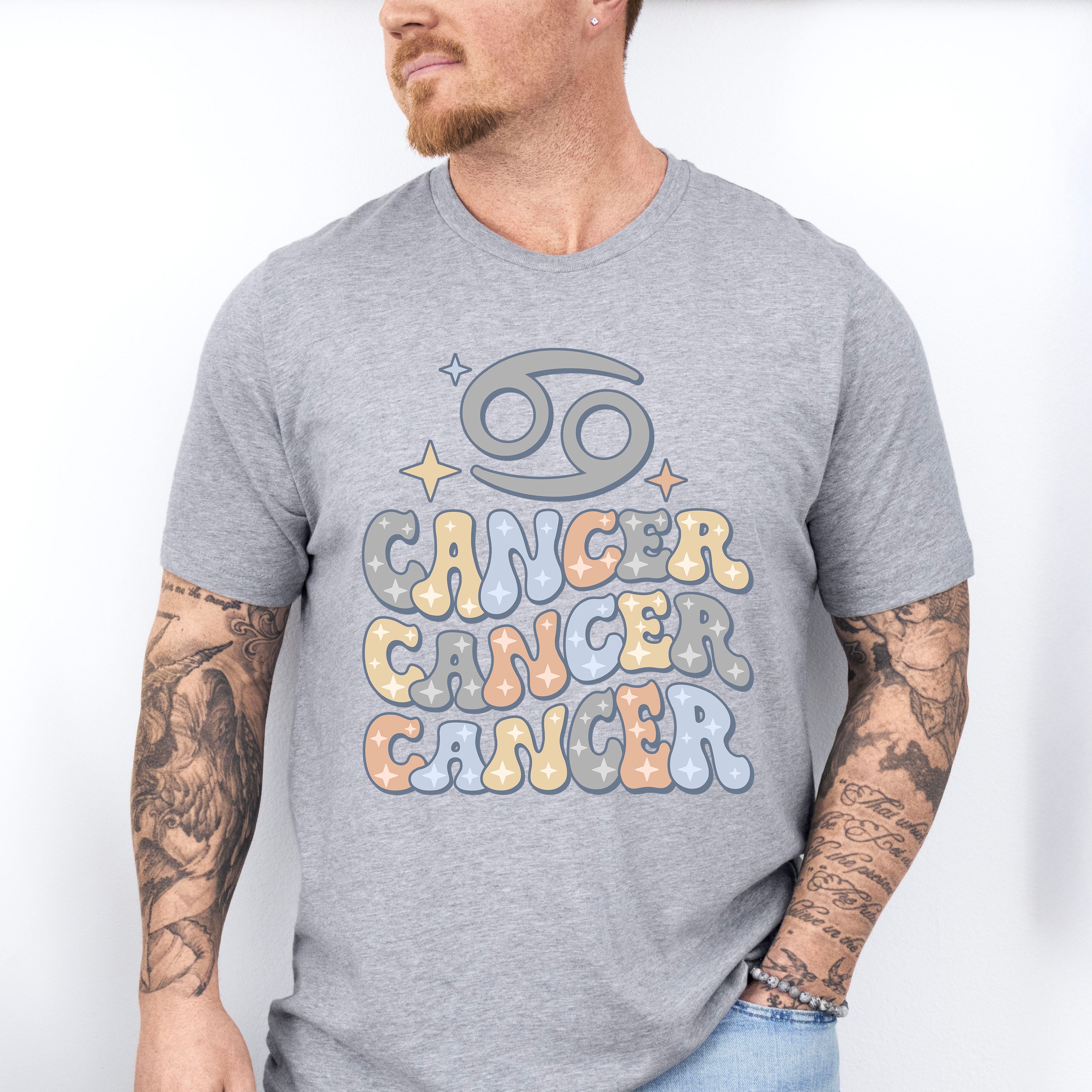 Groovy Cancer Design - Zodiac &amp; Horoscopes Unisex Crewneck T-Shirt Sweatshirt Hoodie