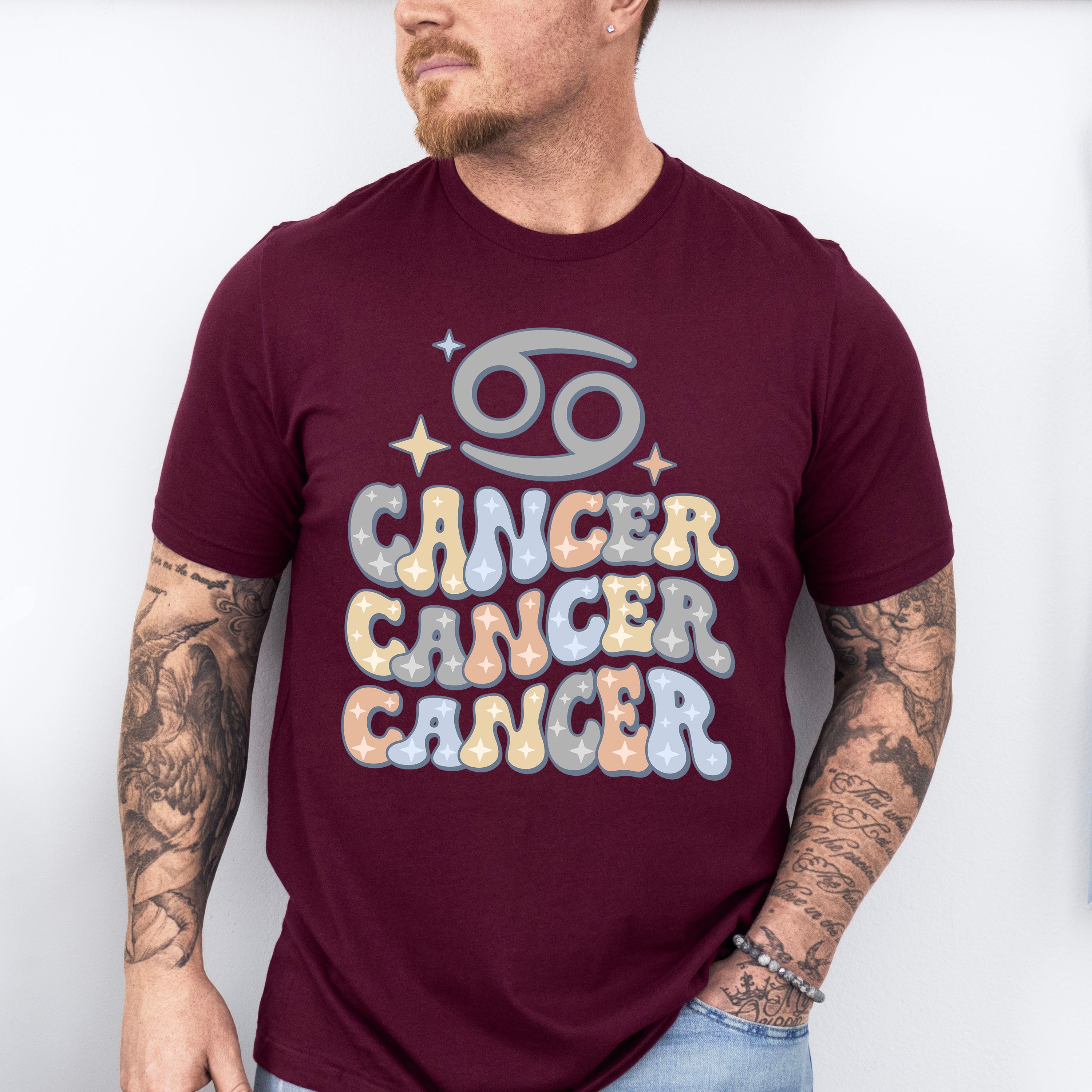 Groovy Cancer Design - Zodiac &amp; Horoscopes Unisex Crewneck T-Shirt Sweatshirt Hoodie