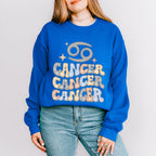 Groovy Cancer Design - Zodiac & Horoscopes Unisex Crewneck T-Shirt Sweatshirt Hoodie