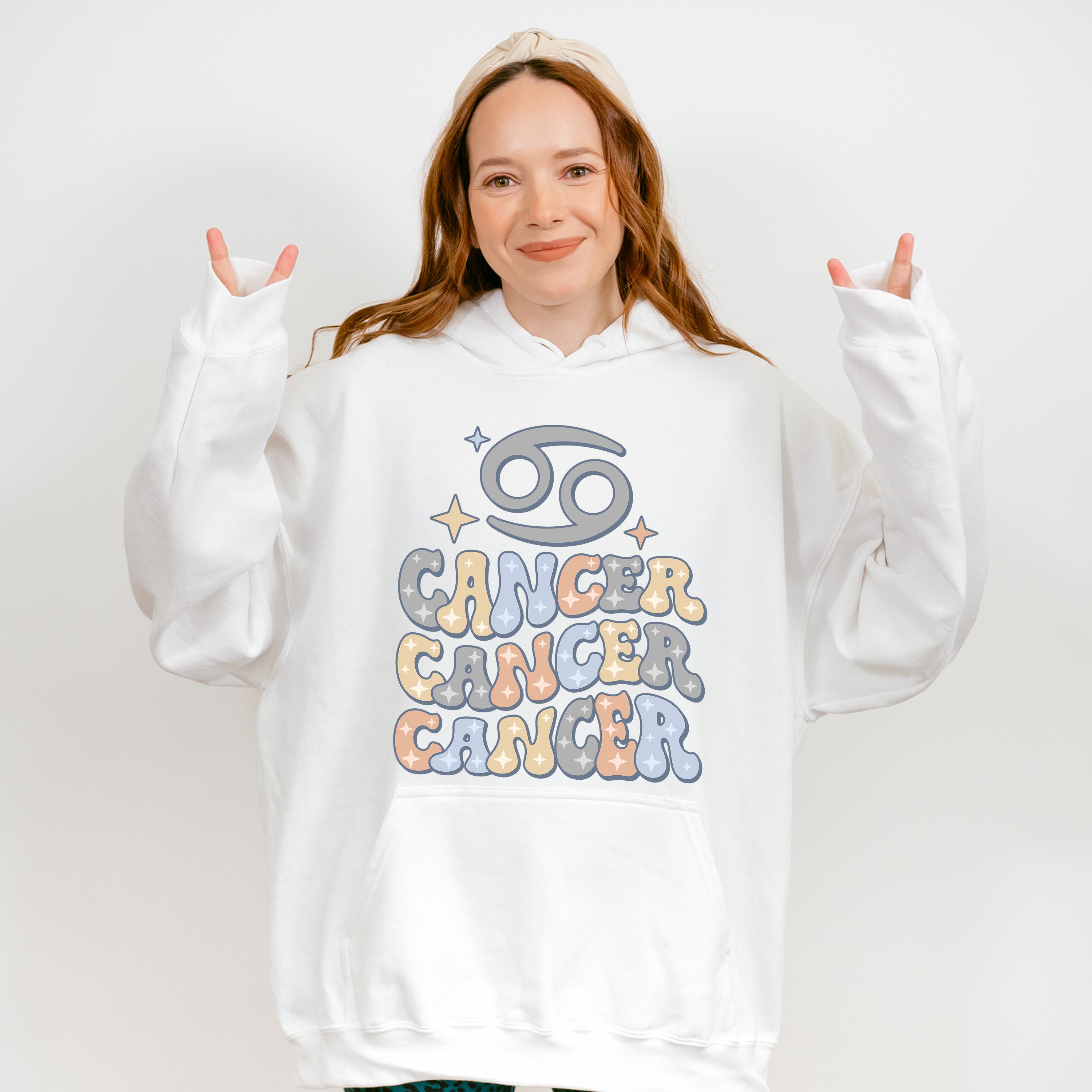 Groovy Cancer Design - Zodiac &amp; Horoscopes Unisex Crewneck T-Shirt Sweatshirt Hoodie