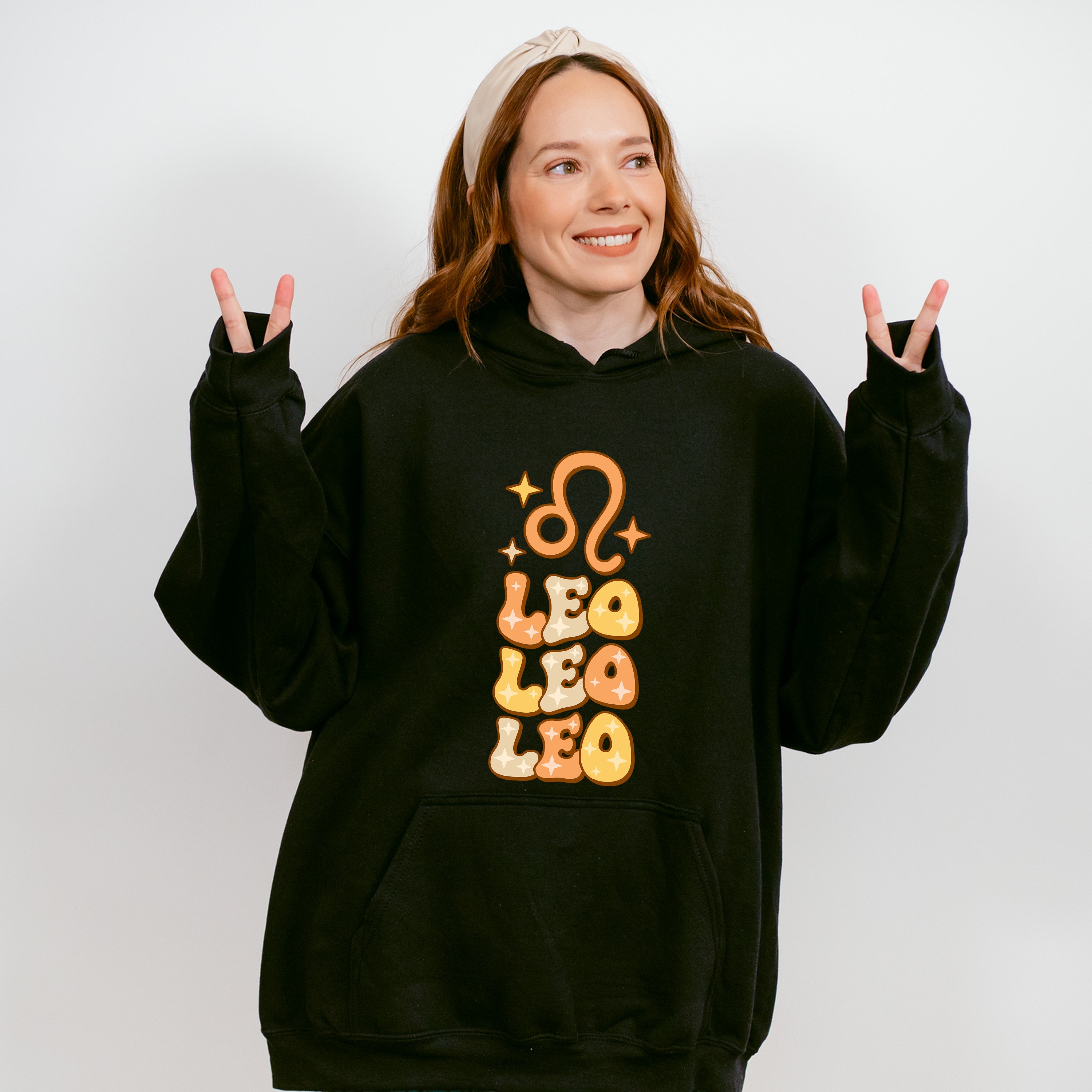 Groovy Leo Design - Zodiac &amp; Horoscopes Unisex Crewneck T-Shirt Sweatshirt Hoodie