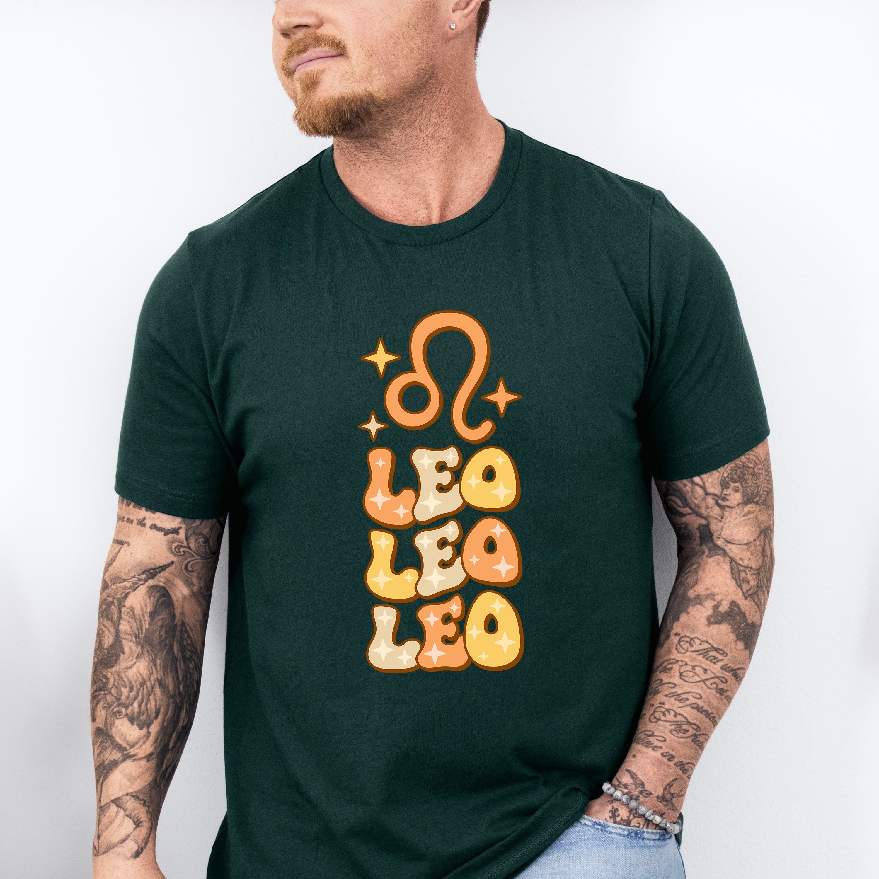 Groovy Leo Design - Zodiac &amp; Horoscopes Unisex Crewneck T-Shirt Sweatshirt Hoodie