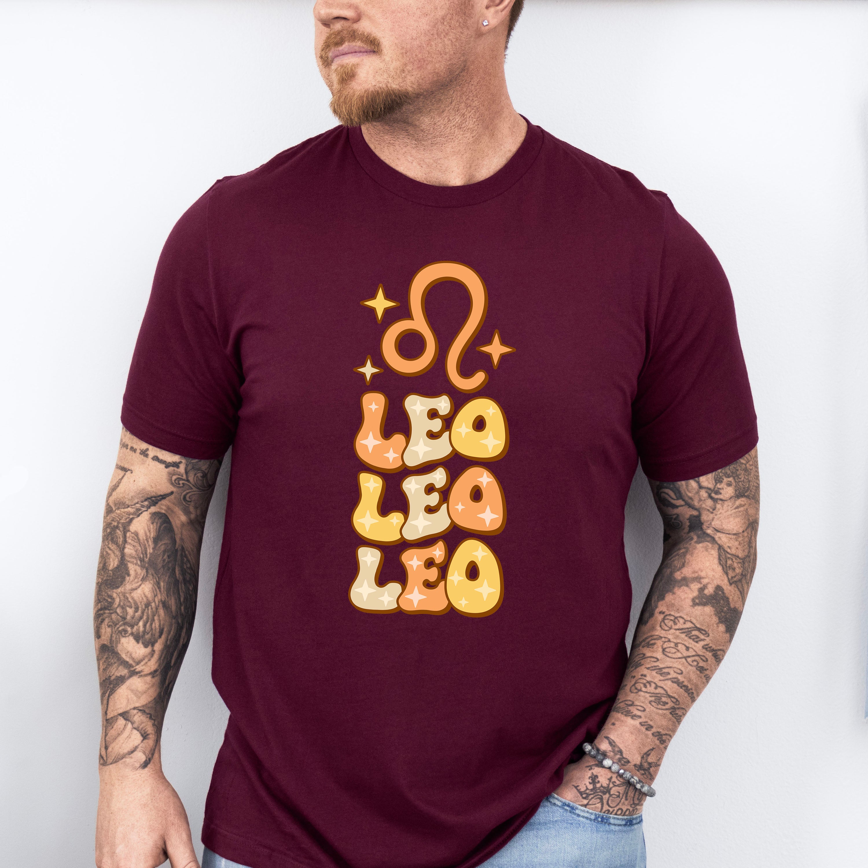 Groovy Leo Design - Zodiac &amp; Horoscopes Unisex Crewneck T-Shirt Sweatshirt Hoodie