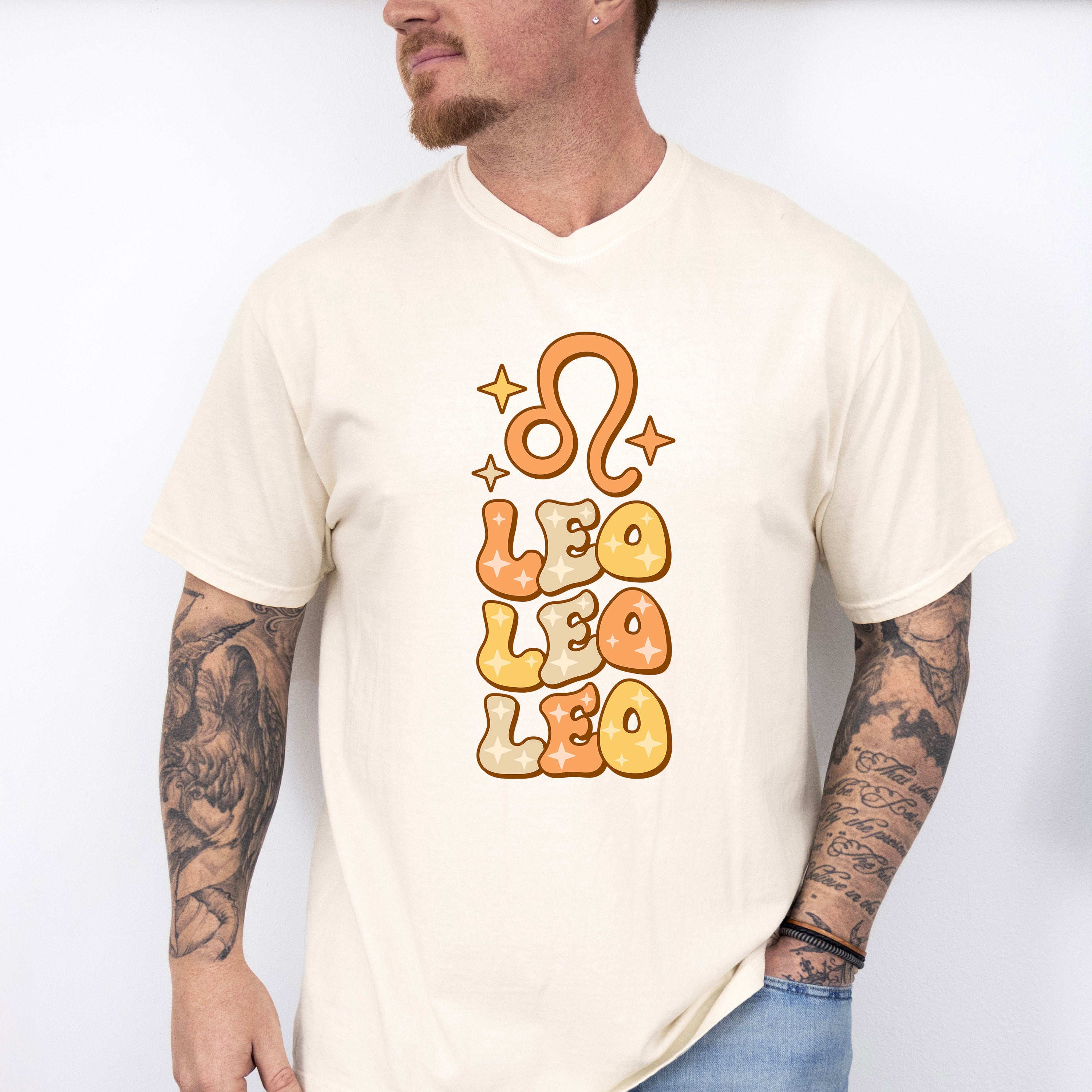 Groovy Leo Design - Zodiac &amp; Horoscopes Unisex Crewneck T-Shirt Sweatshirt Hoodie