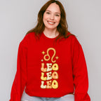 Groovy Leo Design - Zodiac & Horoscopes Unisex Crewneck T-Shirt Sweatshirt Hoodie